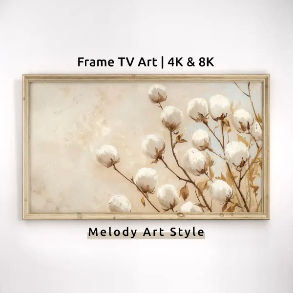 Elegant White Floral Frame TV Art 4K 8K Modern Botanical Decor Spring Samsung Frame TV Screensaver Wallpaper Digital Download F11