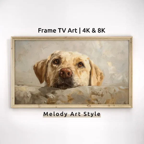Labrador Retriever Frame TV Art 4K 8K Dog Portrait Painting Decor Oil Painting Samsung Frame TV Art Digital Download F45