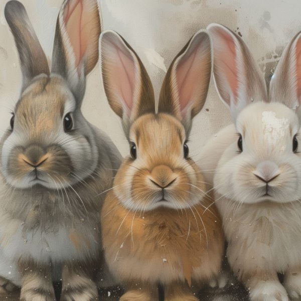 Easter Bunnies Wall Art Printable Rustic Warm Nursery Animal Poster Country Bunny Print Holiday Home Decor Digital Download P15 - Image 2